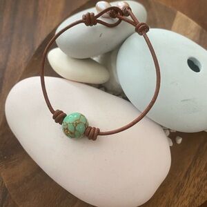 Trendy Beautiful Bohemian/Beachy Bracelet in Natural Leather.